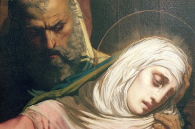 Virgen María al pie de la cruz, 1847 (detalle) de Henri Lehmann